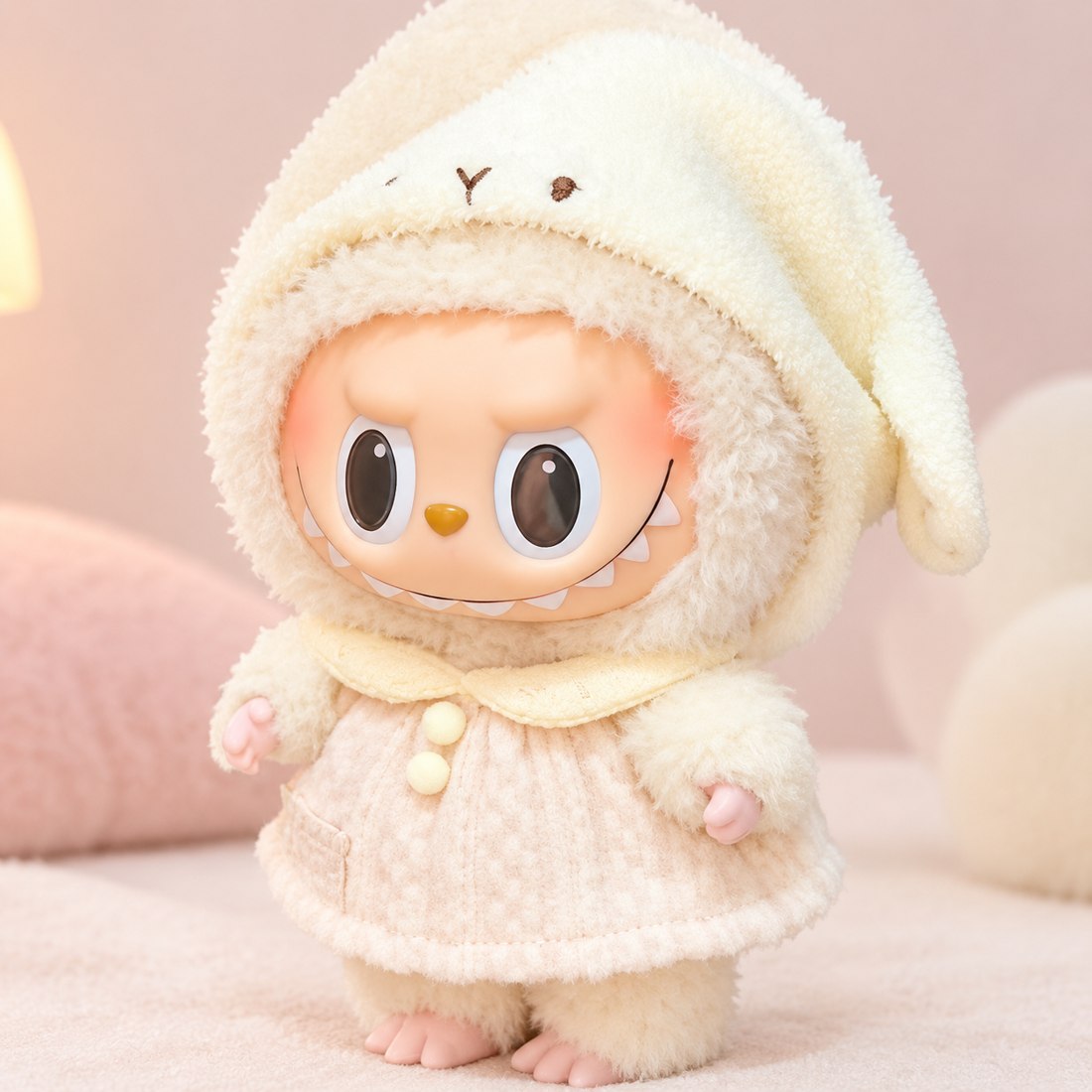 Plush doll wearing soft pajama sleepwear set